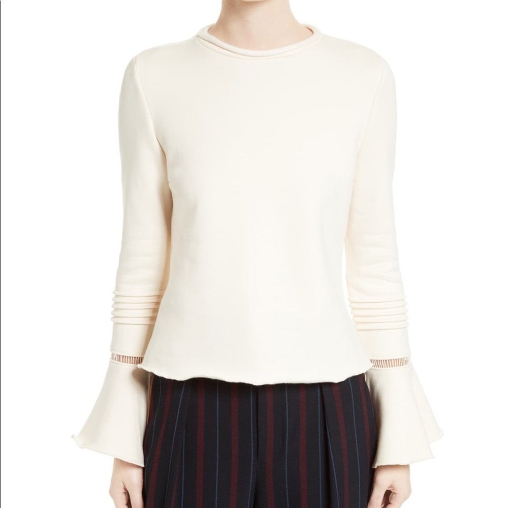 See by Chloe bell sleeve cotton top